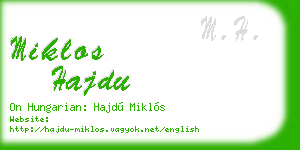 miklos hajdu business card